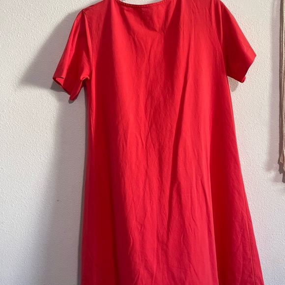 COS A-line Jersey Dress in signal red- size medium - Picture 4 of 7